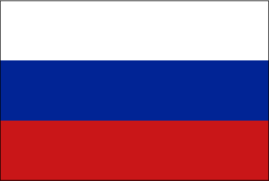 Russia flag border